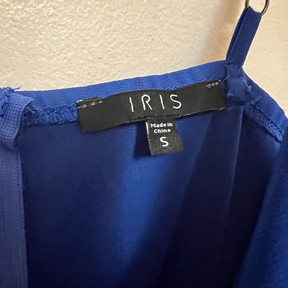 IRIS - asymmetrical blue flowy dress. SM - Picture 3 of 3